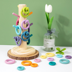 CPCCE Children's Wooden Rainbow <strong>Tree</strong> Circle <strong>Sorting</strong> Educational Toys for Hand-Eye Coordination Color Size Cognitive Development - Product Image 4