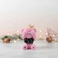 Mignon rose ours en peluche parfumé céramique voiture évent Clip désodorisant parfum de maison arôme gypse porcelaine diffuseur d'huile essentielle
