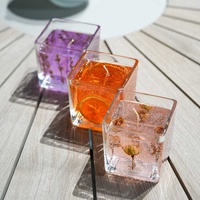 Personalisierte Duftkerze mit Ozean- und Amber-Duft, 100% Natürliches Soja- und Gelwachs, OEM ODM Private Label + Echte Blumen, Großhandel