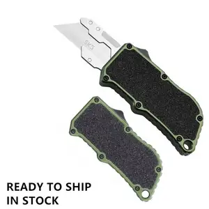 英国-1712铝合金外壳5个额外刀片自动OTF箱式刀具实用刀工具