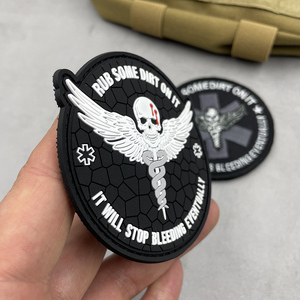 汚れを付けてください クリスプPVC <span class=keywords><strong>3</strong></span>インチ タクティカルパッチ 3D EMT 面白いパッチ 帽子や衣類用 - Product Image 5