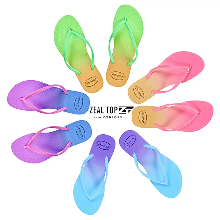 women's colourful wholesale customized sublimation oem rubber flip flops slipper flip-flops rainbow sandals lady for wedding