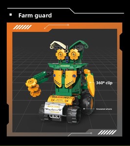 Vehículo Agrícola Cinco en Uno, <span class=keywords><strong>Robot</strong></span> Programable con Control Remoto, Bloques de Construcción Eléctricos, Juguete Educativo para Niños - Product Image 4