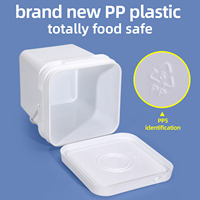 Vente en gros seau carré en plastique personnalisé de haute qualité avec couvercle seau carré de stockage des aliments de 5 gallons avec poignée