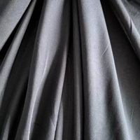 Rouleau de tissu en crêpe de Chine de soie unie très noire, teinte unie, 140 cm x 10 m/m, à éliminer