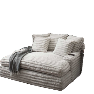 أريكة مقطعية من قماش الكوردروي لأثاث غرفة المعيشة، أرائك مقطعية كبيرة الحجم للاسترخاء من قماش الكوردروي - Product Image 4