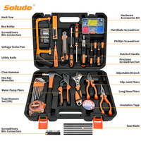Solude 148 pièces boîte à outils de mécanicien ensemble clé combinée précision mesure tournevis maison réparation ensemble d'outils à main