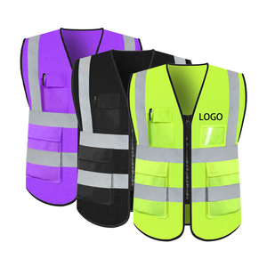 Gilet di <span class=keywords><strong>Sicurezza</strong></span> Riflettente in Poliestere Personalizzato per Giacca Invernale Alta Visibilità Gilet di <span class=keywords><strong>Sicurezza</strong></span> Viola con <span class=keywords><strong>Logo</strong></span> - Product Image 3