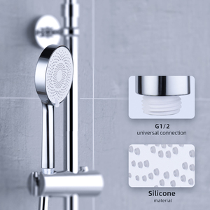 Topway Matt Black 3-Jet Anti Lime Cabezal de ducha de mano-Diseño moderno Fácil instalación Ahorro de agua Masaje <span class=keywords><strong>Baño</strong></span> Apartamento - Product Image 5