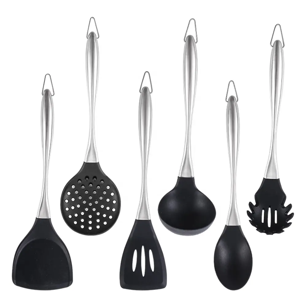 Utensili da cucina antiaderenti in Silicone Manjia 6 pezzi utensili da cucina Set pentole resistenti al calore utensili da cucina BFJM044