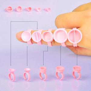 Ensemble de formation professionnel DRAGONLASH DG pour extensions de cils faites à la main de haute qualité, avec anneaux de colle en forme de cœur, noir - Product Image 2