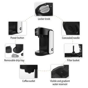 <strong>Single</strong> <strong>Serve</strong> <strong>Capsule</strong> <strong>Coffee</strong> Machine Compatible With K-Cup <strong>Capsule</strong> - Product Image 2