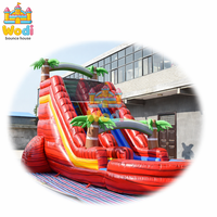 Grand toboggan aquatique professionnel gonflable de qualité commerciale, PVC 0,55 mm, respectueux de l'environnement, garantie de 3 ans, personnalisation disponible, événements