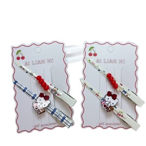 Pinza de Pelo Metálica Ai Lian Ni con Diseño de Gato y Cereza, 13 cm, Accesorios para Chicas, Uso Diario - Product Image 5