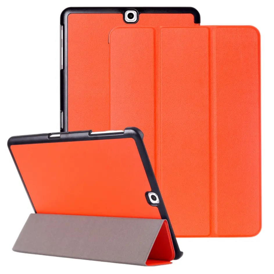 PU+PC Super Thin Flip Cover Stand Leather Case Hard Shell for Samsung Galaxy Tab S2 9.7 SM-T810 SM-T815