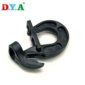 Usine En Gros En Plastique Élastique Choc Cordon De Cravate Extrémités Boucles De Corde Verrouillage Sécurisé Crochets Réglables POM Mousqueton Clip - Product Image 2