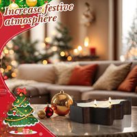 Bol à bougie en bois Plateau en forme d'arbre de Noël Bol à pâte Assiette à sushi de Noël Bol en bois sculpté à la main, décoration de bougie