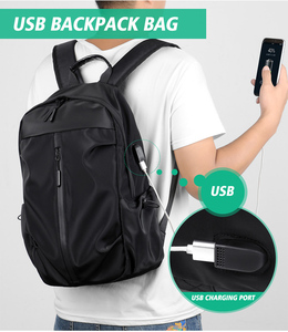 Custom Large Capacity Waterproof Oxford Laptop Travel Backpack with <b>USB</b> <b>Charging</b> <b>Port</b> Zipper Closure and Custom Logo - Product Image 3