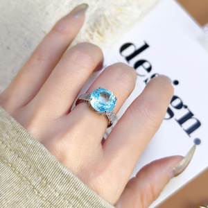 Anillo ajustable de 8 gemas de amatista natural de alta calidad, plata de ley 925, joyería que no se deslustra, regalo de aniversario para esposa - Product Image 4