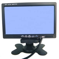 Monitor de Reposacabezas para Coche, Pantalla Ancha de 7 Pulgadas, 12V-24V, LCD, CCTV, AV/RCA/VGA, 1024*600, para Tienda de Telefonía, Cámara de Visión Trasera