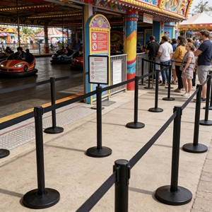 <span class=keywords><strong>Barrière</strong></span> <span class=keywords><strong>de</strong></span> contrôle des foules économique avec sangle rétractable <span class=keywords><strong>de</strong></span> 2000 mm, idéale pour les organisateurs d'événements à petit budget - Product Image 2
