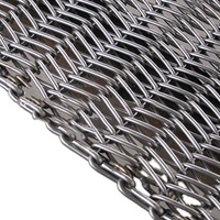 Nastro a Catena in Acciaio Inossidabile Intrecciato NingDa, Resistente all'Olio e al Calore per Linee di Pulizia Friggitrici Alimentari, 20m/min, 1 Anno di Garanzia