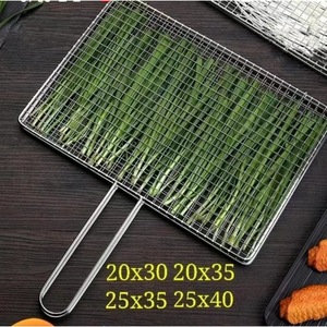 Grille de barbecue en acier inoxydable, maille carrée pour viande, légumes et poisson, outil de cuisson durable - Product Image 5