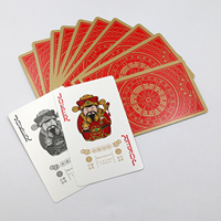Jeu de cartes à jouer personnalisé avec design coloré, impression feuille d'or, cartes de poker personnalisées avec boîte d'impression, vente en gros OEM, MOQ 1000 jeux