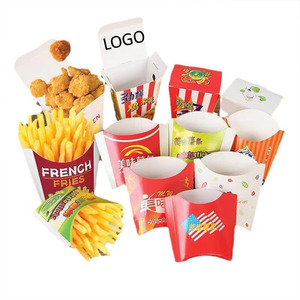 Boîte à poulet frit pour <span class=keywords><strong>petite</strong></span> entreprise personnalisée, biodégradable, écologique, vintage, pliable, en carton ivoire - Product Image 1