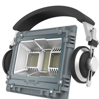 Panneaux lumineux RVB extérieurs de sécurité solaire extérieure super lumineuse avec contrôle RF Bluetooth Rechargeable IP67 projecteur de musique 300W