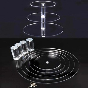Ensemble de supports à gâteaux de taille personnalisée pour table à dessert Supports à desserts transparents <span class=keywords><strong>Présentoir</strong></span> à cupcakes <span class=keywords><strong>Présentoir</strong></span> à macarons - Product Image 3