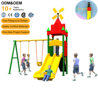 Ensemble de balançoire et toboggan en plastique pour enfants, équipement de jeu extérieur pour jardin