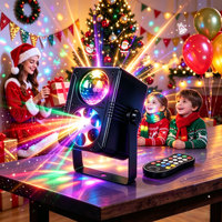 Lumières de Noël, lumière décorative de fête, projecteur à motif de Père Noël, lampe à boule disco LED avec télécommande pour Noël festif | YSH