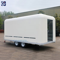 CAMPTRL Remorque alimentaire mobile en acier inoxydable pour café, camion de restauration rapide avec cuisine complète, camion de crème glacée, cuisine mobile, camion de nourriture de rue