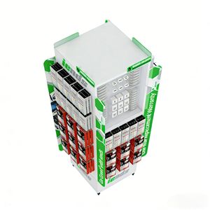 Expositor Giratorio de Metal de 4 Paneles con Ganchos, Diseño Gratuito, Multiusos, para Accesorios Móviles, Cargadores y Cables de Datos - Product Image 4