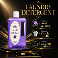 Lessive liquide en gros à la lavande, parfum longue durée, fraîcheur durable, produits de nettoyage