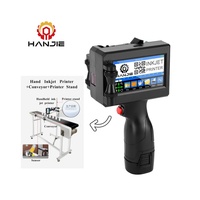 Impresora de inyección de tinta portátil de mano, máquina de impresión de pantalla táctil para número de lote, código de fecha, logotipo, número de serie, código de barras, código QR