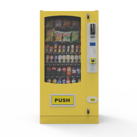 Mesin penjual otomatis tahan air standar Eropa mesin penjual otomatis makanan ringan elektronik dengan pembayaran kartu koin uang tunai