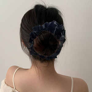 Style japonais et coréen sur taille plissée grand côlon chouchous Satin Ballet cheveux corde accessoires <span class=keywords><strong>Scrunch</strong></span> - Product Image 4