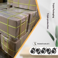 Lot de 5 roulettes silencieuses et résistantes à l'usure de 2 pouces, roulettes pivotantes pour meubles, chaises et tables, roues de remplacement