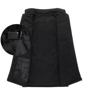 <span class=keywords><strong>Gilet</strong></span> <span class=keywords><strong>chauffant</strong></span> d'hiver décontracté pour homme et femme, coupe-vent, avec fermeture éclair, 3 températures réglables, lavable, <span class=keywords><strong>batterie</strong></span> non <span class=keywords><strong>incluse</strong></span> - Product Image 6