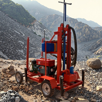 Mini-foreuse rotative diesel de 200 m pour puits d'eau avec moteur intégré, fabriquée en Chine, à prix compétitif