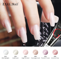 2022 meilleure qualité poligel en tube 6 couleurs ensemble avec lampe acrylique poly gel uv vernis à ongles professionnel extension gels acryliques