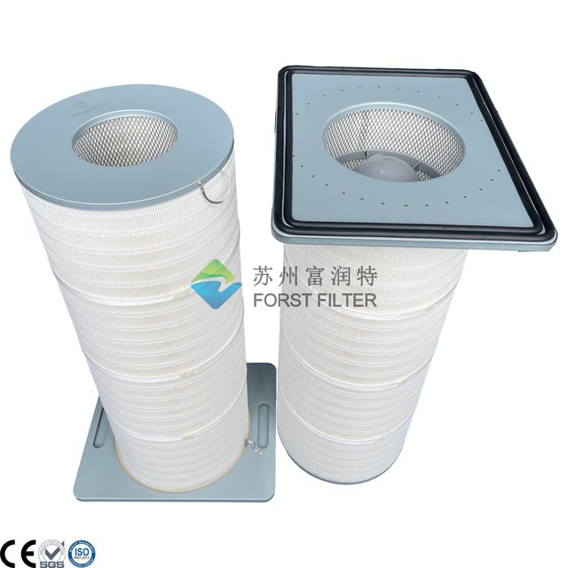 Replacement Industrial Weld Cutting Cellulose Paper Square Flange Chuck Air Filter Dust Collector Cartridge