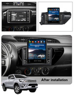 MEKEDE TS Stéréo Vidéo Android pour Voiture Toyota Hilux 2015-2020 Système Multimédia Voiture 4G LTE Éclairage Clavier GPS Navigateur