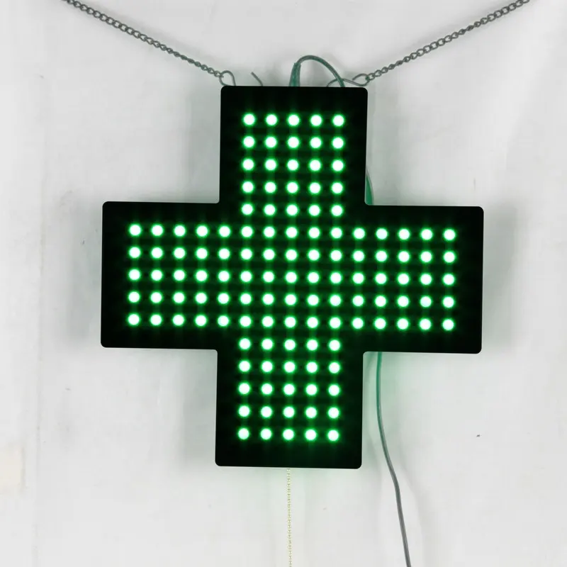 Shenzhen TP 30X30Cm LED Dalam Ruangan Hijau Elektronik Mini Tanda Silang Farmasi