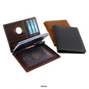 Vintage Crazy Horse Leather Passport <b>Holder</b> Compatible with RFID Blocking Travel <b>Wallet</b> Custom - Product Image 1