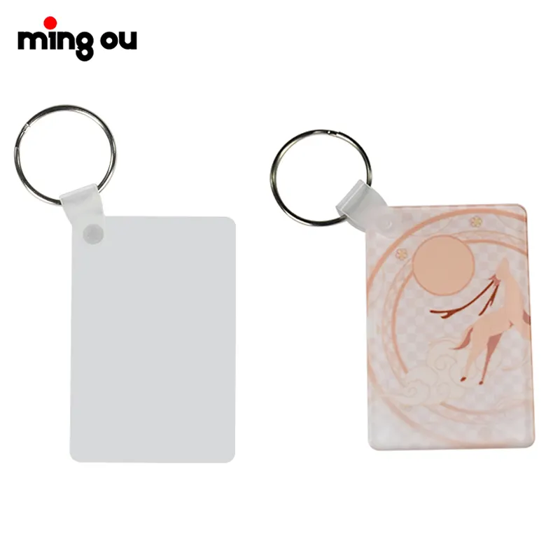 Tự Làm In Acrylic Keychain Nhà Cung Cấp Acrylic Key Ring Thăng Hoa Trống Acrylic Keychain