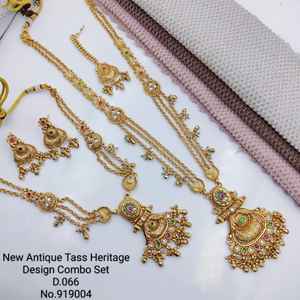 New Design 2026 Gold Plated <b>Long</b> Design Fashion Jewelry Set Custom Made <b>Necklace</b> Earrings for Women's Weddings Sets - Product Image 4