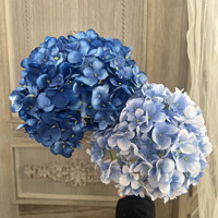 Fleur artificielle en soie d'hortensia rose de 20 cm de diamètre, vente en gros de fleurs artificielles Dalian Chermy pour mariage